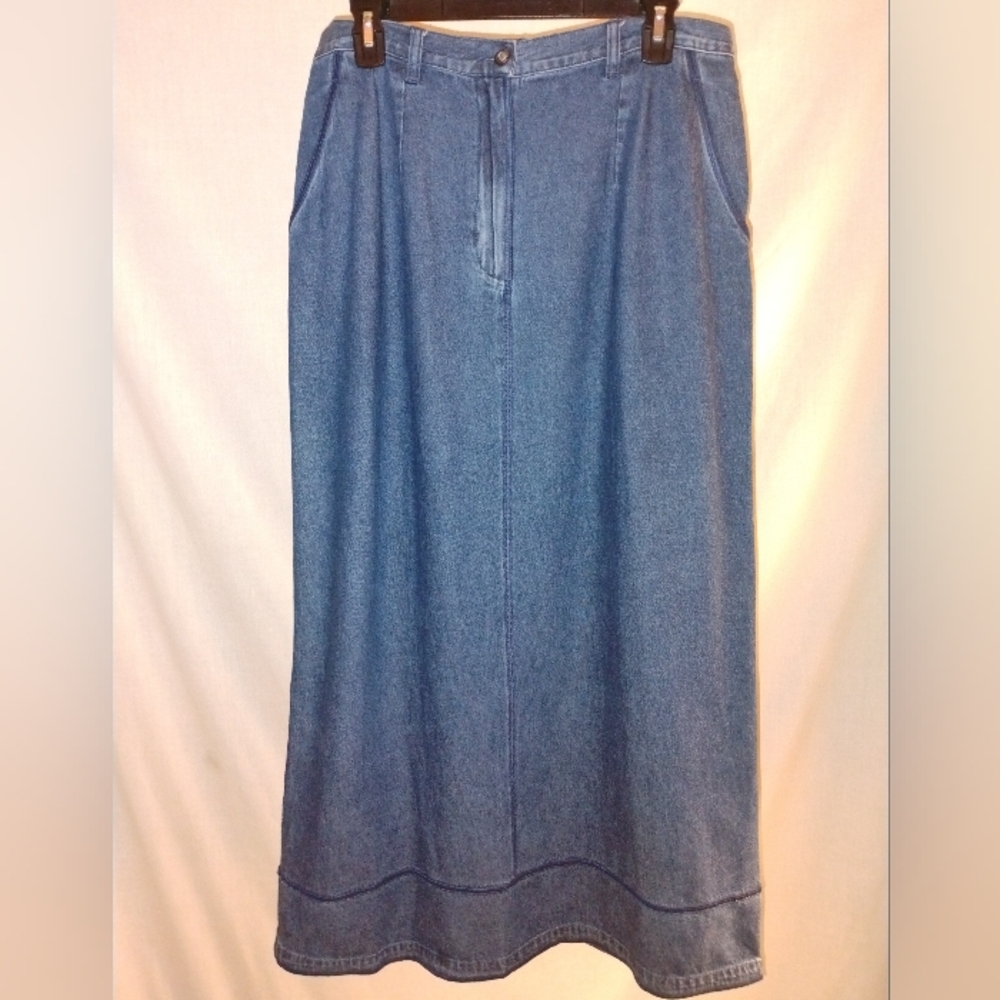 HARVE BENARD DENIM MAXI SKIRT